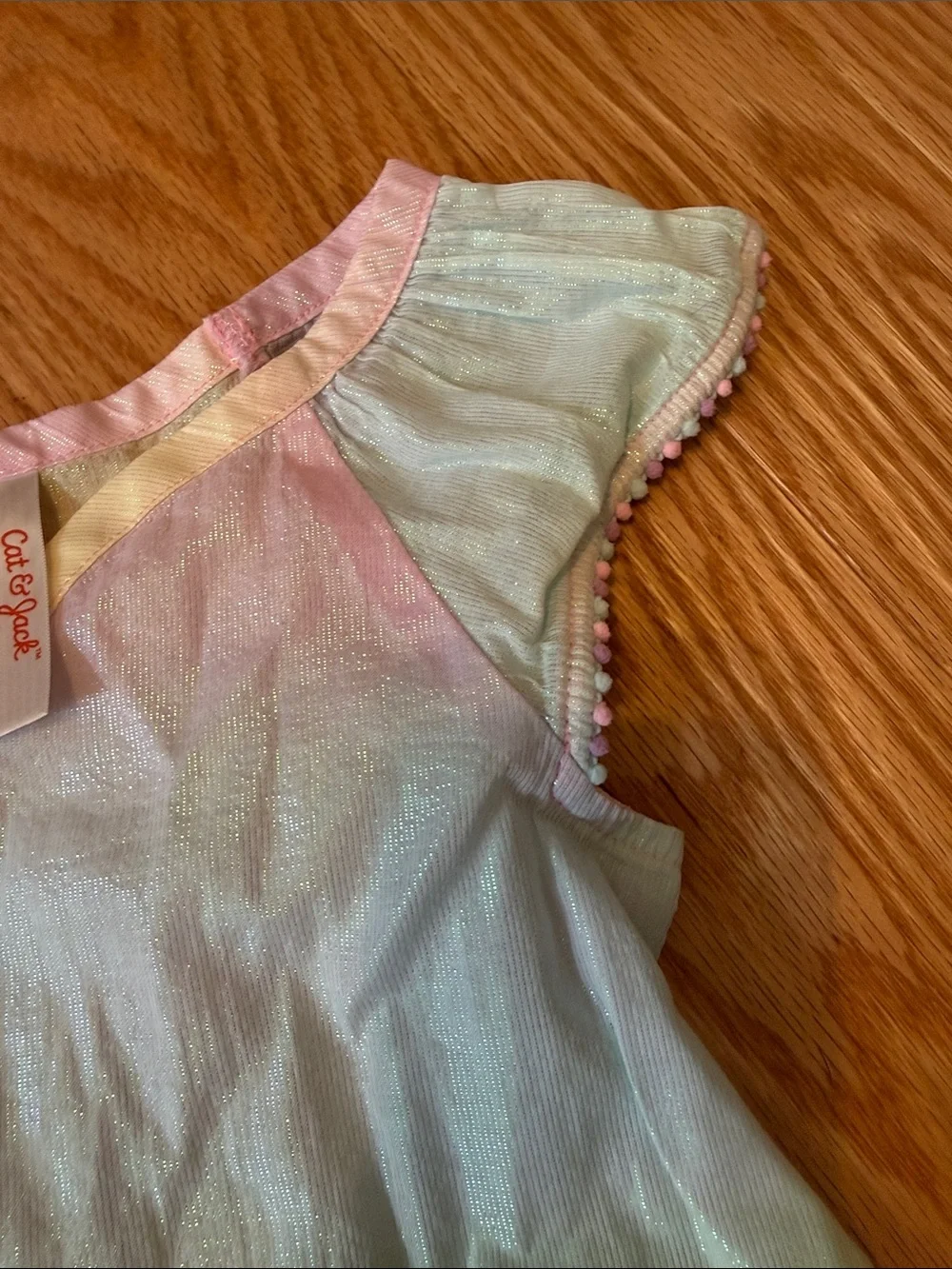 New no Tags Cat & Jack Girls' Shimmery Ombre Swim Coverup - Pink, Yellow, Blue